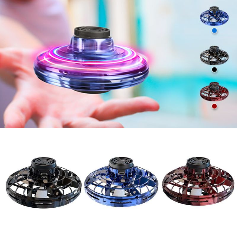 Mini Drone LED UFO Type Flying Helicopter Spinner Fingertip