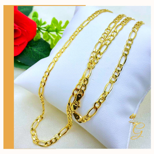 10K Gold Chain - Mens Solid Figaro Chain 24” 4.98MM Width