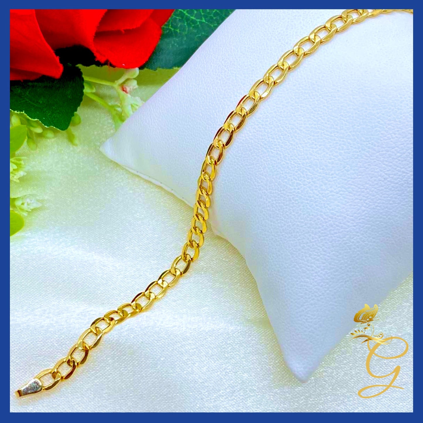 18K Real Gold Bracelet size 7”